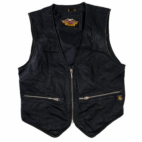 Harley davidson black - black, leather