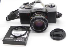 Minolta XG 1 35mm   Camera with Minolta 50mm F/1.7 MD Lens and sky light xg1
