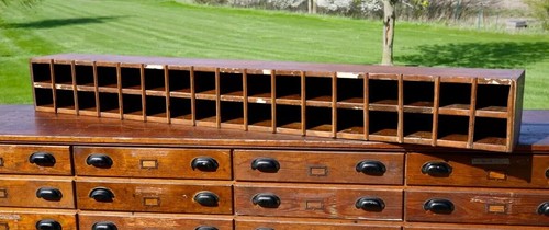Vintage wood cubby apothecary