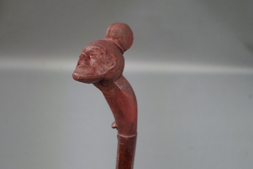 Old walking stick cane - walking, carved
