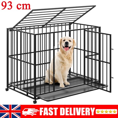 Metal dog crate kennel heavy - crate,