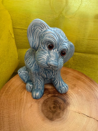 Glazed ceramic dog - glazed, figurine