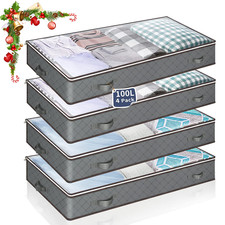 4x 90L Under Bed Storage