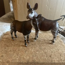 Schleich African Male And Female Okapi Wildlife Animal Family - Rare 2006 Male