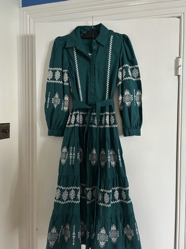 Women zara teal dress s - women's,