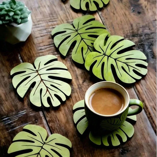 4pcs natural bamboo leaf - 4pcs,