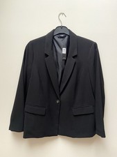 M and co smart black work blazer jacket size 14 petite