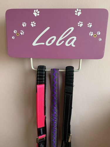 Personalised dog lead hangers - dog,
