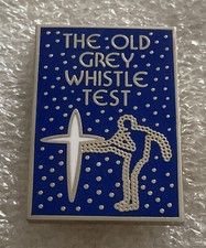 Rare Old Grey Whistle Test Enamel Badge Iconic Rock Music 1970s & 80s Programme