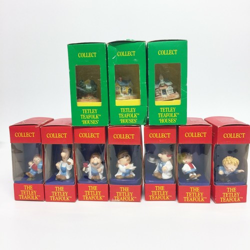 Vintage tetley tea folk houses - tetley,