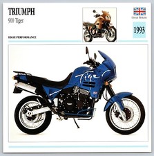 Triumph 900 Tiger 1993 G Britain Edito Service Atlas Motorcycle Card