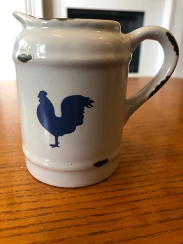 Enamel hen jug vintage - enamel,