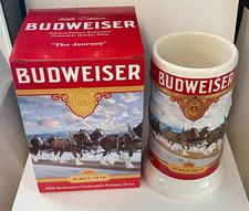 2025 Budweiser Holiday Stein 46th Anniversary Edition Christmas mug series  NEW!