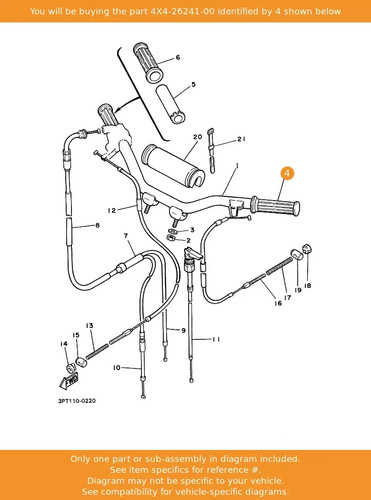 Oem yamaha grip pw50 yf60 - oem,