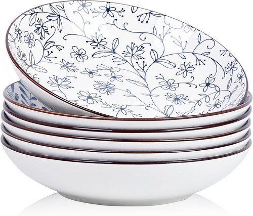 Ceramic 40oz pasta bowls set - 40oz,