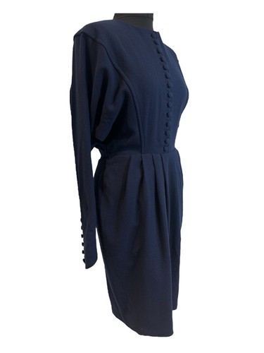 Droopy brown navy wool - &,