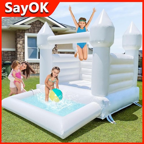 Inflatable white bounce - inflatable,