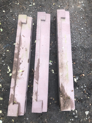 Plum red sandstone lintel - 3x,