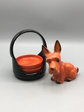 Antique Goebel Figurine Scotch Terrier Bosses Coasters 1923 Bowls Vintage Hummel