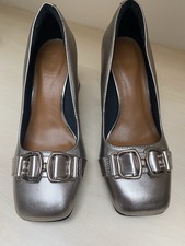 New M & S Gold Block Heel