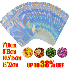 100PCS Holographic Rainbow Zip