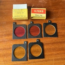 Ilford Multigrade Mounted Filters Vintage Darkroom Set Made in England Rare 151