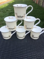 Harrods coffee mug cream - mug, gold