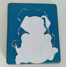 Wooden Die - Dog With Star (Fits Sizzix Big Shot)