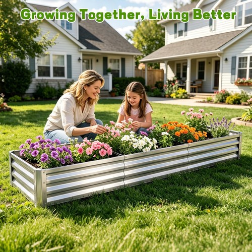 Metal raised vegetable planter - vegetable,