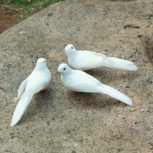 12pcs simulated feather - 12pcs, white