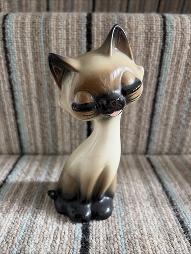 Vtg 1960 ceramic siamese cat - siamese,