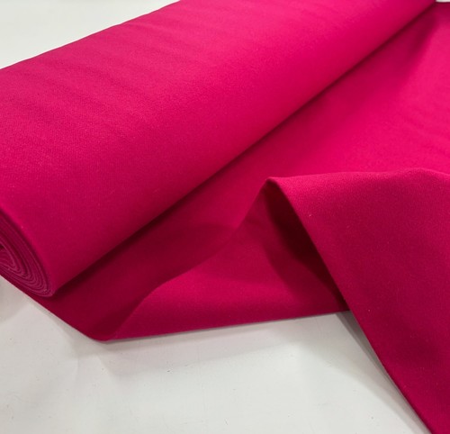 Cerise wool fabric - wool, plain