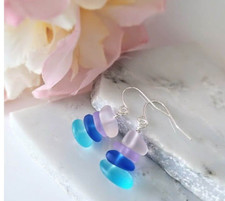 Multicolor Sea Glass Silver