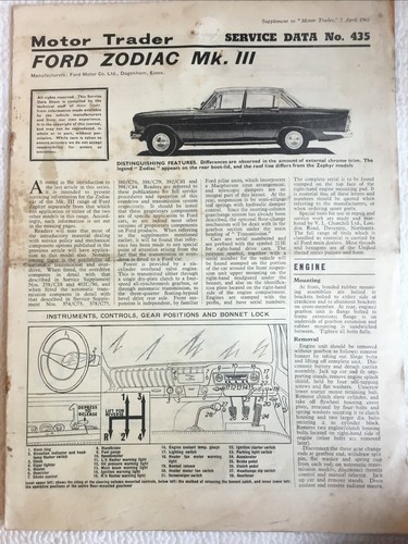 Ford zephyr mk iii motor - &,