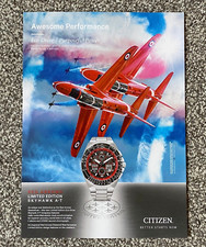 Collectable 2022 Magazine Advert Picture Citizen Watch Skyhawk A-T Red Arrows Ad