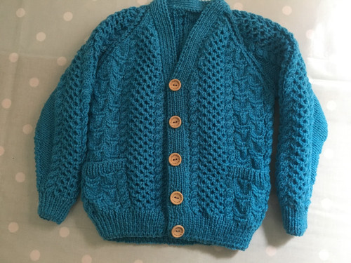 Hand knitted childs cable - childs,