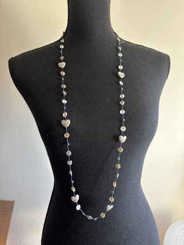 Fat face necklace long heart - fat,
