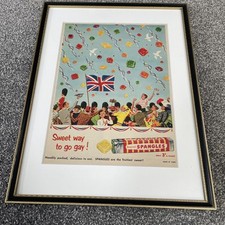 Framed Print Of A 1953 Vintage Advert Spangles Sweet Way To Go Gay VGC