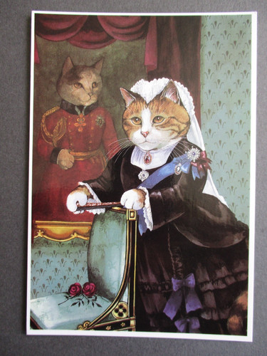 Cat postcard queen - postcard, victoria