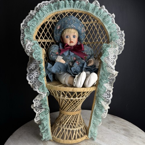 Anco vtg porcelain doll - porcelain,