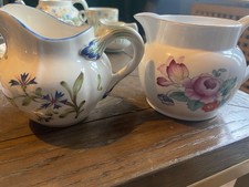 2 x Spode vintage cream/ milk
