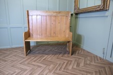 High Back Pine Settle, Fireside Pub Bench
