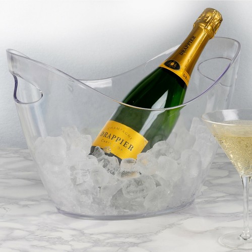 Large oval plastic ice bucket - large,