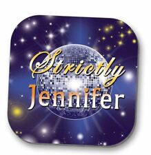 Personalised Wooden Coaster- Strictly keep Dancing DRINKS MATT High Gloss GIFT