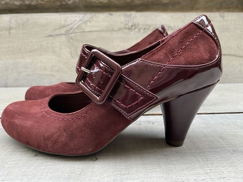 Clarks maroon patent - clarks,