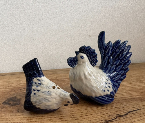 Vintage blue white ceramic - vintage, &