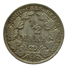 German Empire Silver ½ Mark