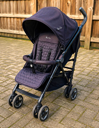 Silver cross black pushchair - silver,