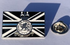 RAF Police (RAFP) crest thin blue line 25mm pin badge