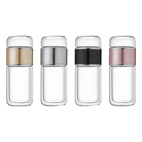 Glass tea infuser bottle 350ml - tea,